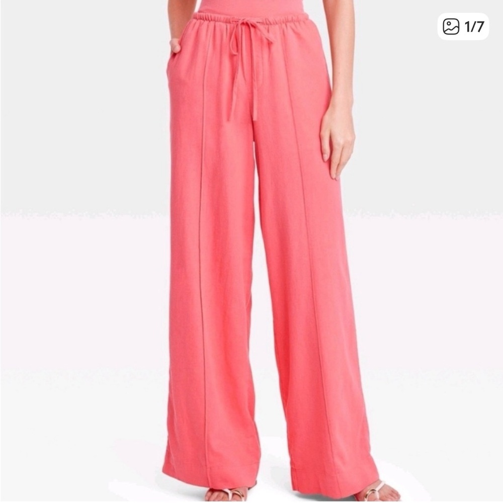 a new day Coral Pink Wide Leg Pull-On Pants